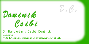 dominik csibi business card